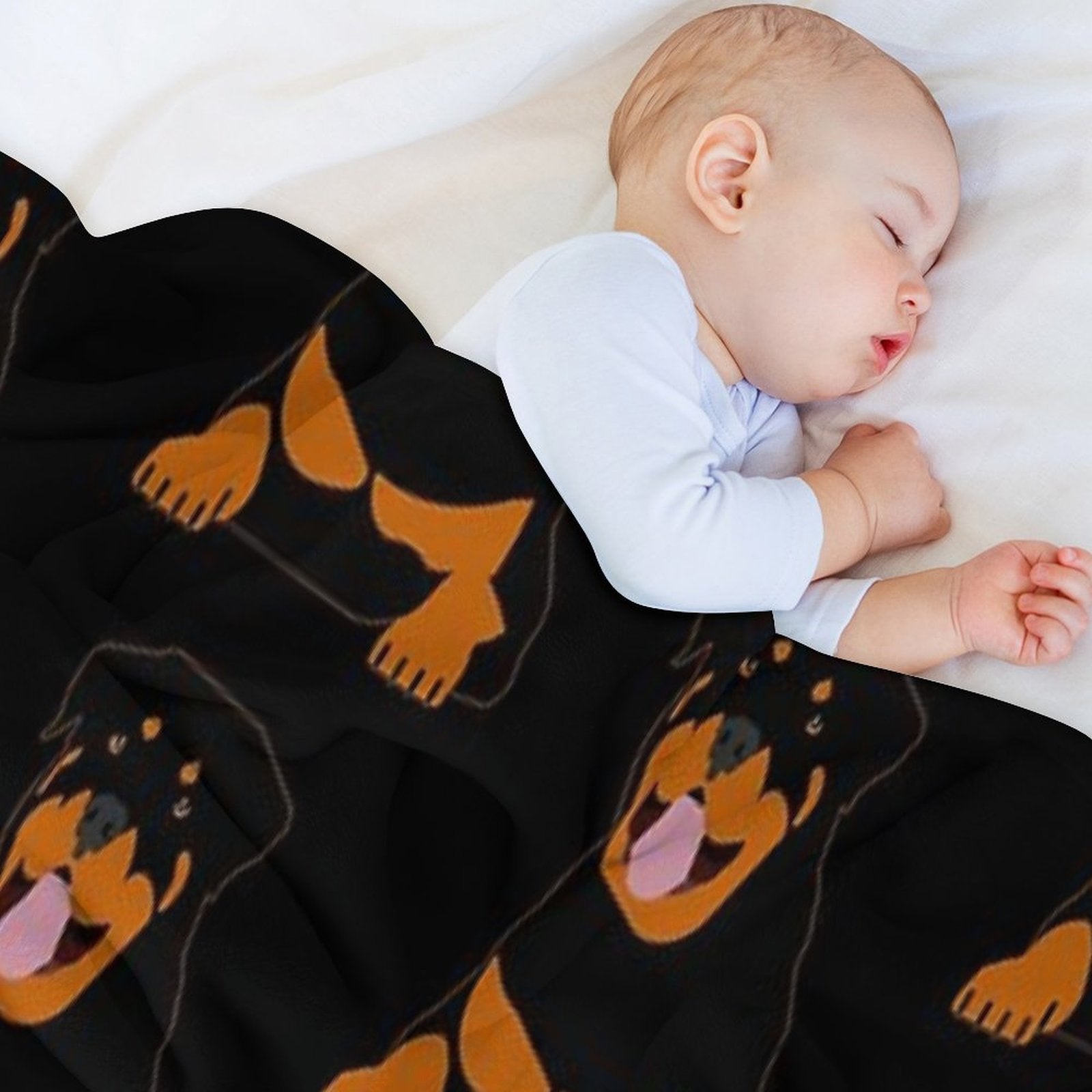 Rottie Machine-washable Throw Blanket