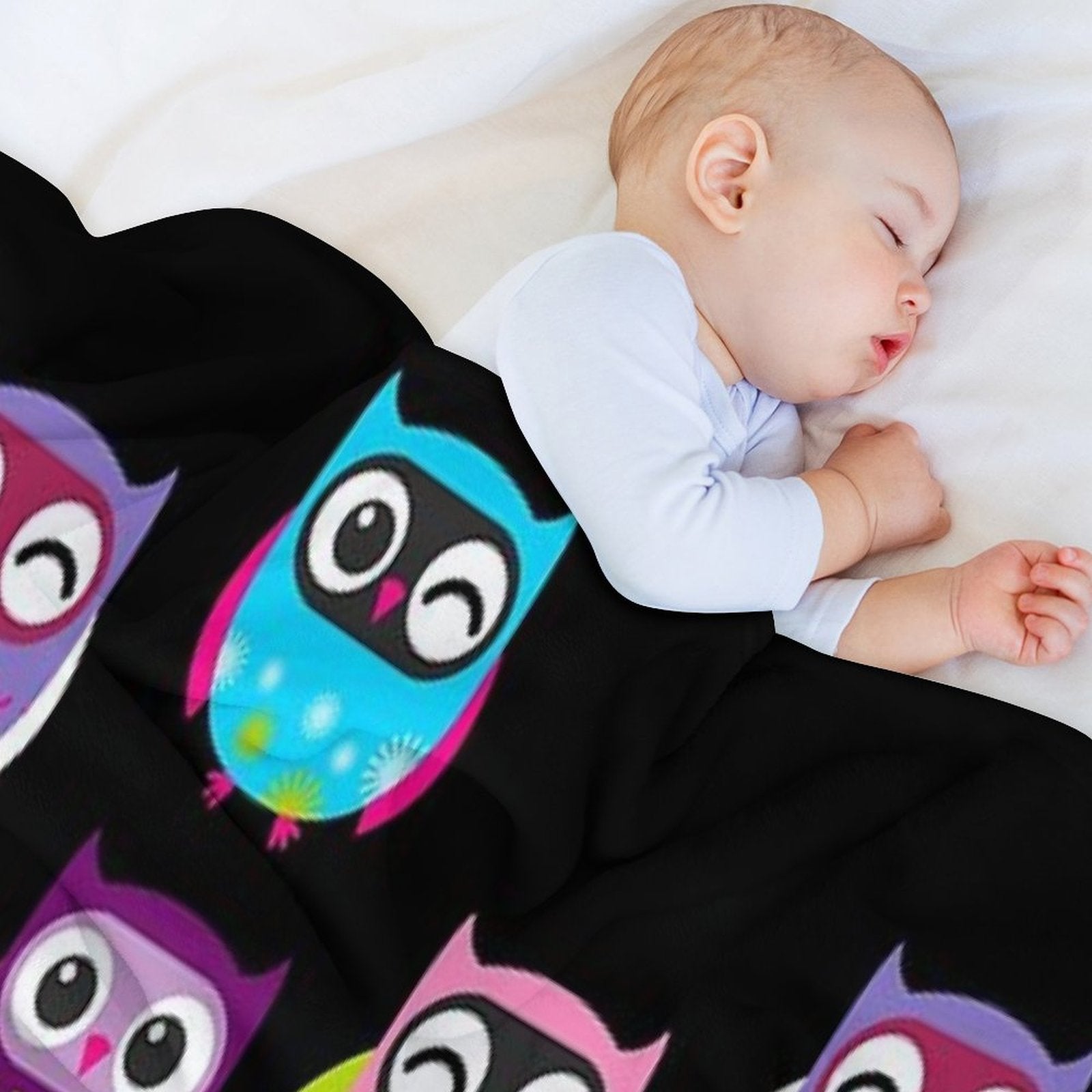 Cute Colorful Owls Versatility Throw Blanket