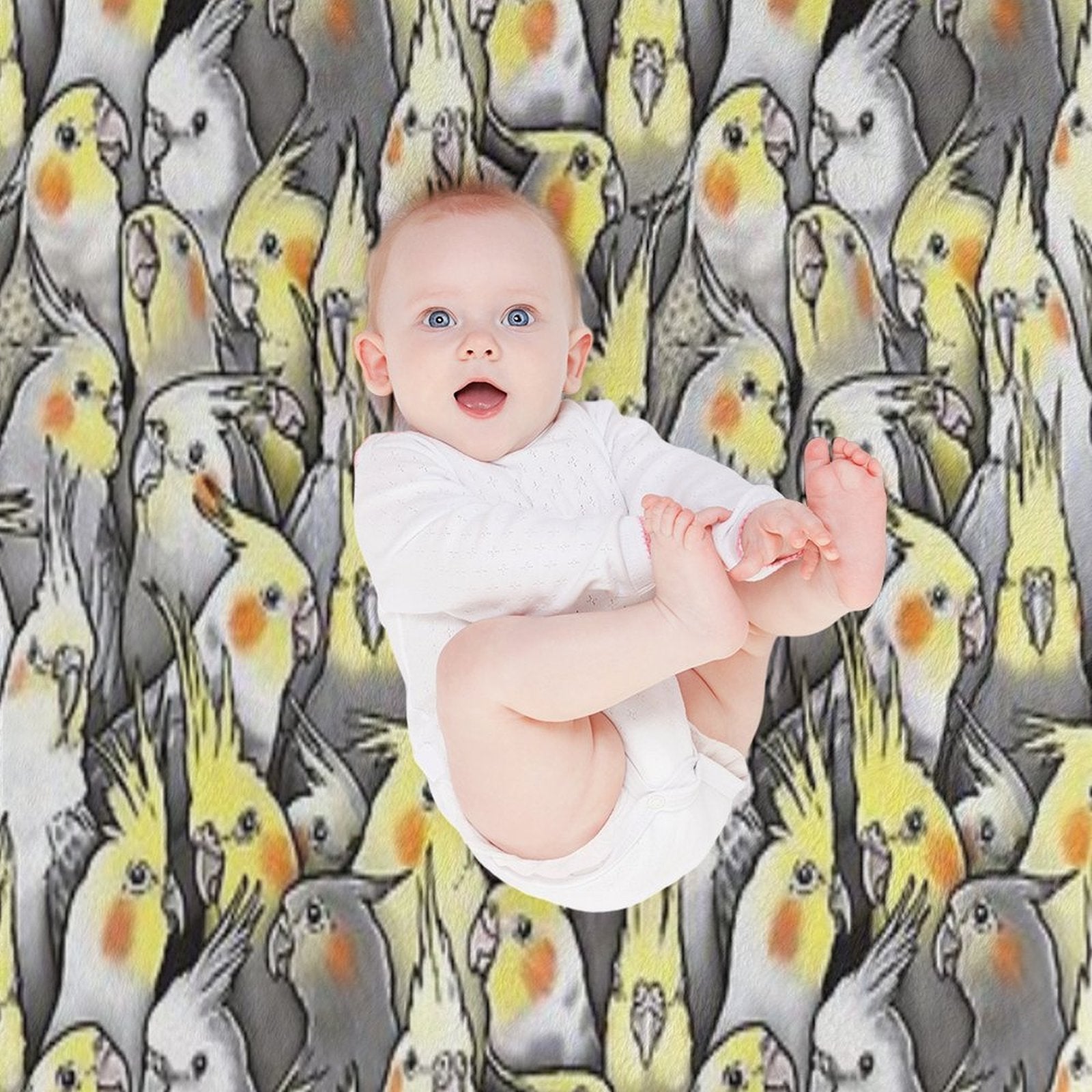 Cockatiels Galore Gift-ready Throw Blanket