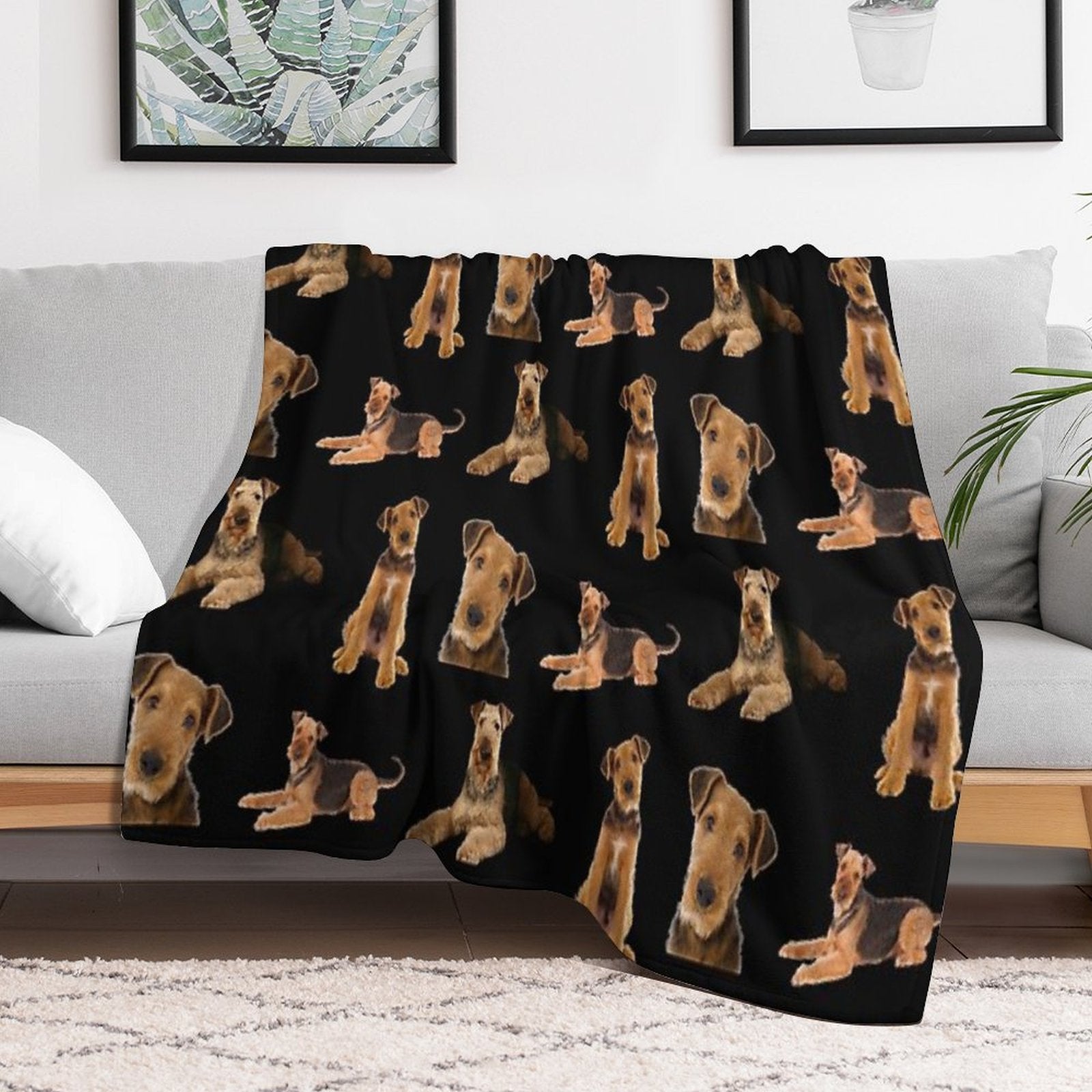 Airedale Terrier All-season Throw Blanket