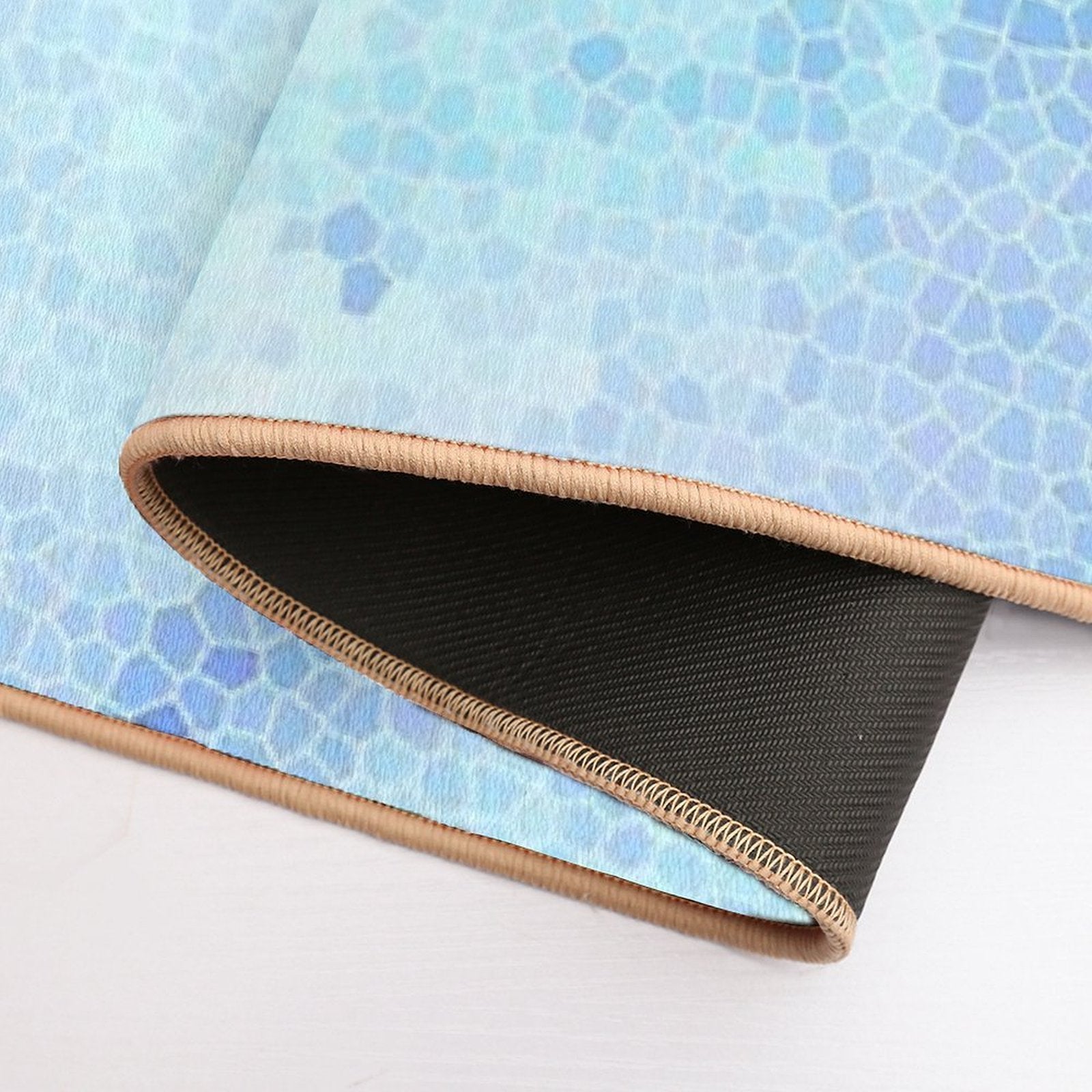 Periwinkle Modern Mosaic  Toxin-Free Bath Mat