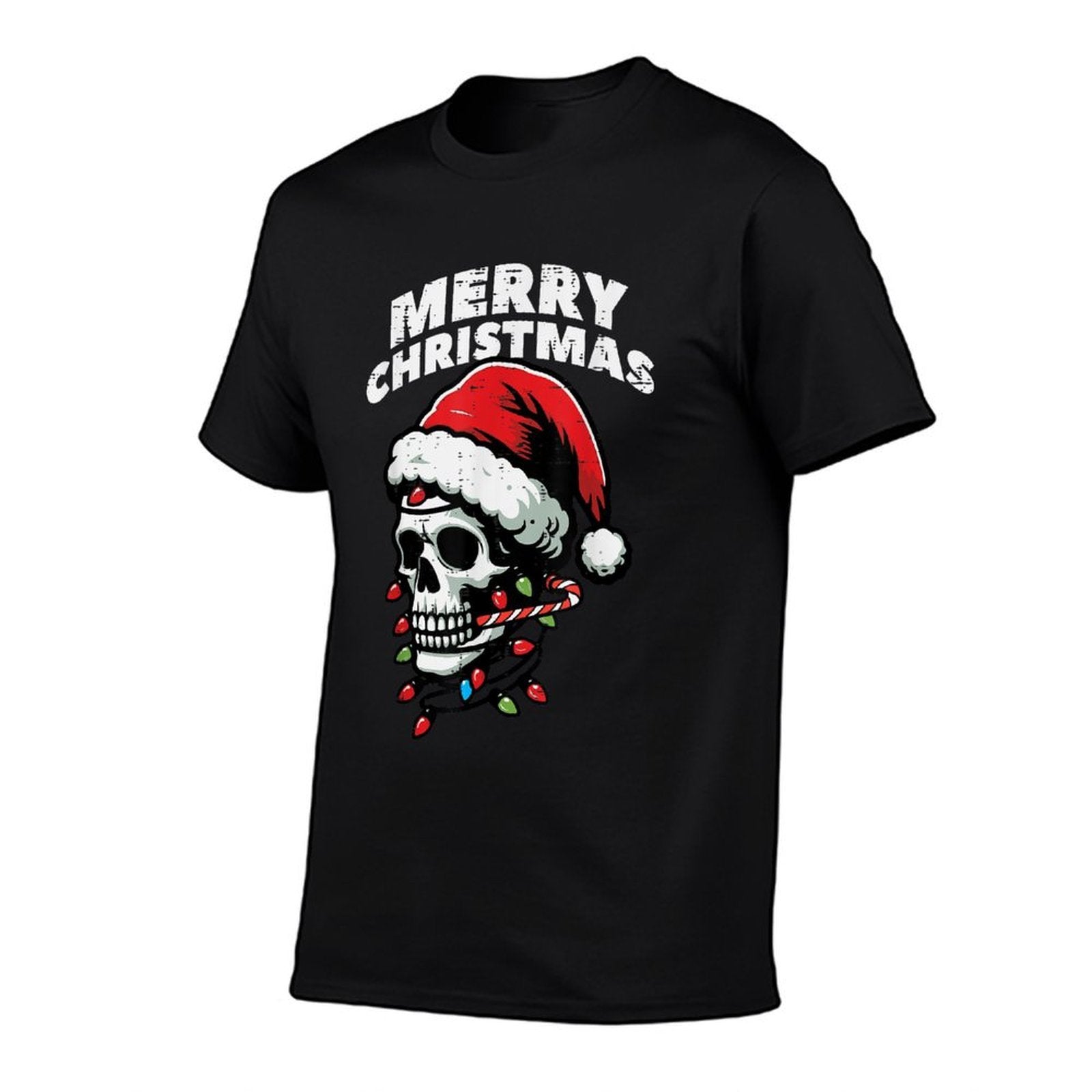 Merry Christmas Skull Santa Xmas Skeleton Head Men Women Kid  Soft T-Shirt