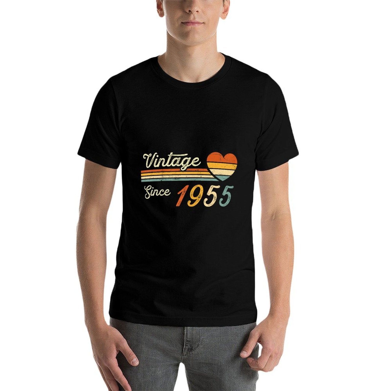 Vintage Born in 1955 Birthday Ladies  Cotton T-Shirt