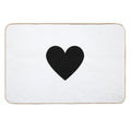 Black Heart  Stain-Proof Bath Mat