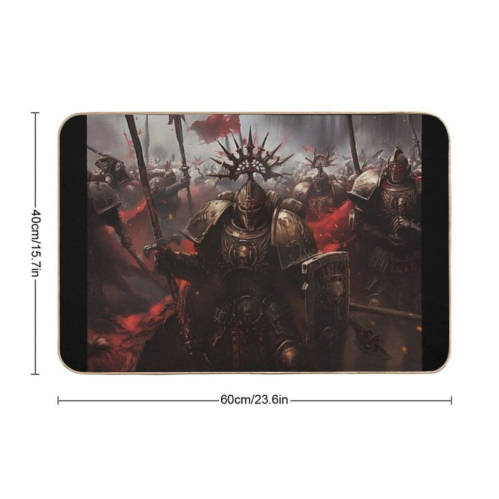 Epic Battle Death to The False Emperor - Dark Fantasy Art  High-Traffic Bath Mat