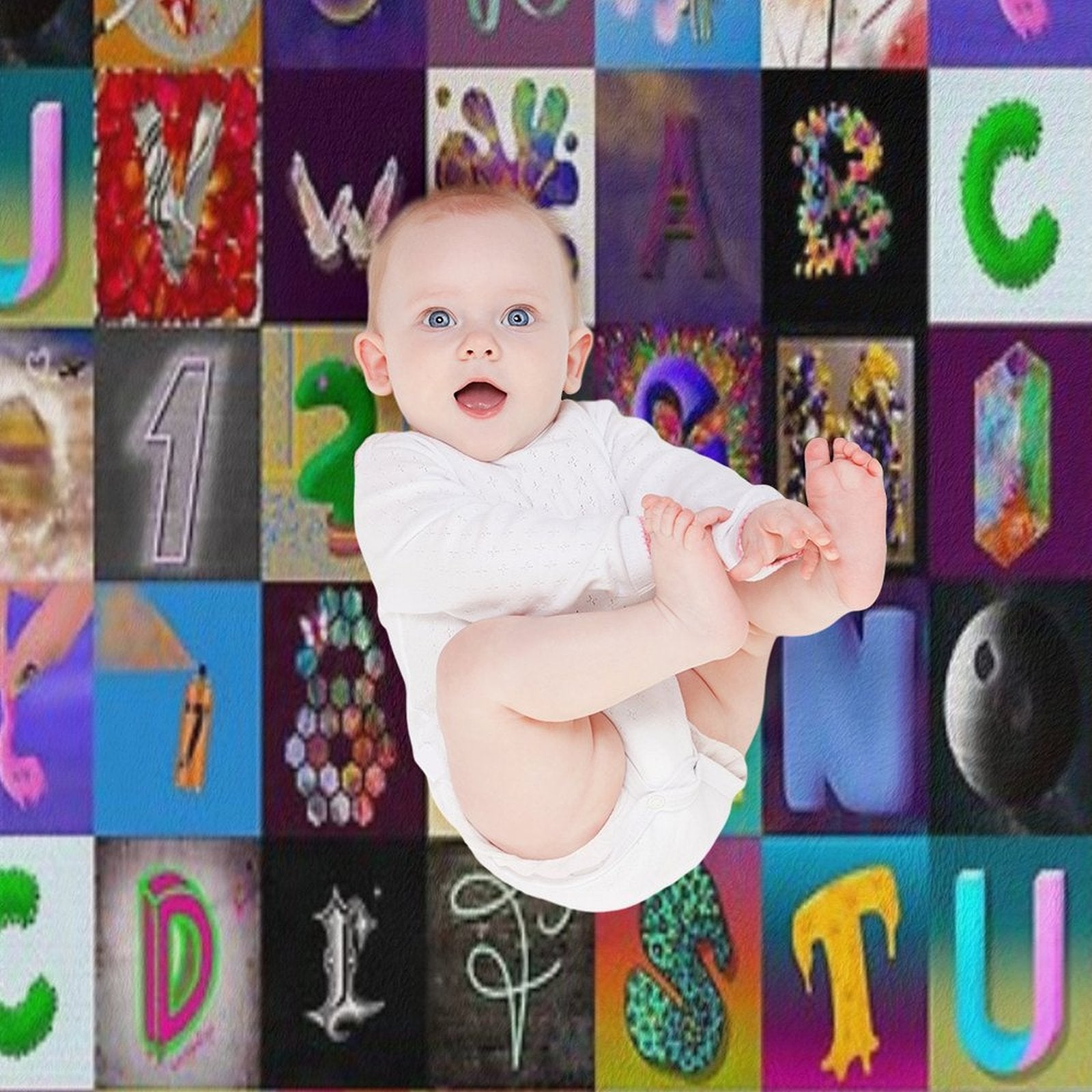 Alphabet 2023 Anti-pilling Throw Blanket