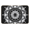 Classic Black And White Mandala Art  Easy To Clean Bath Mat