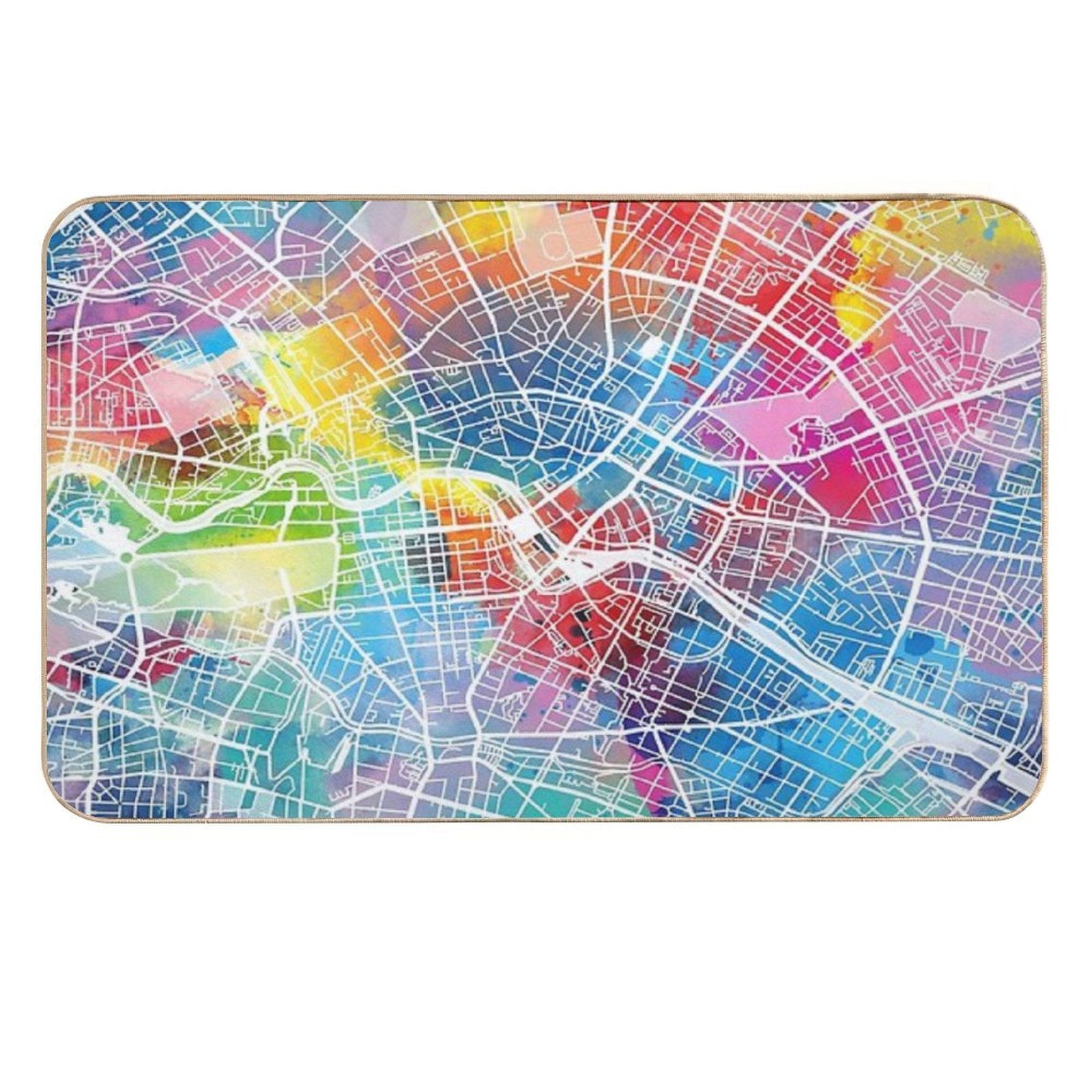 Berlin Map  Easy Maintenance Bath Mat
