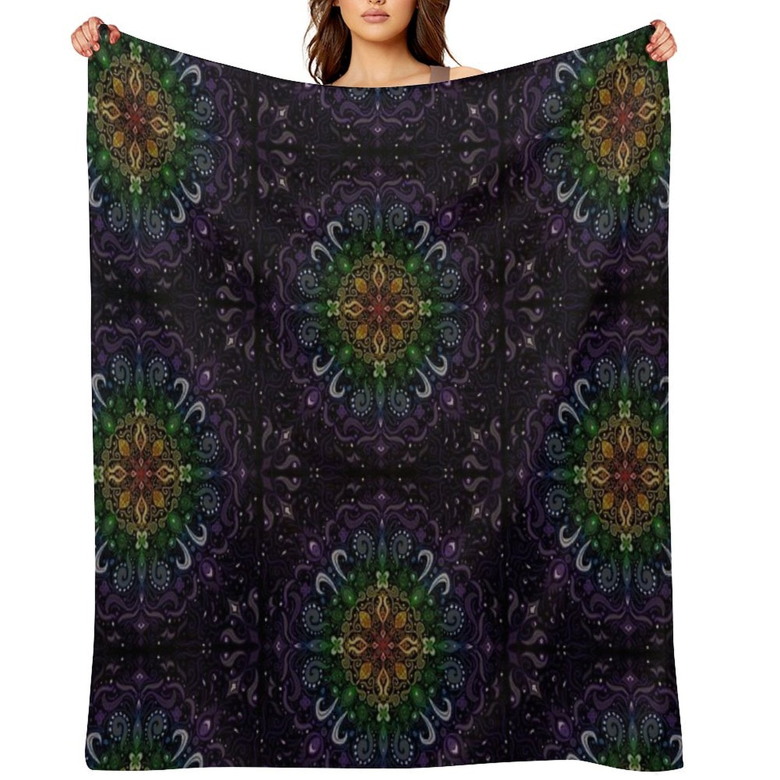 Rainbow Swirls Anti-pilling Throw Blanket
