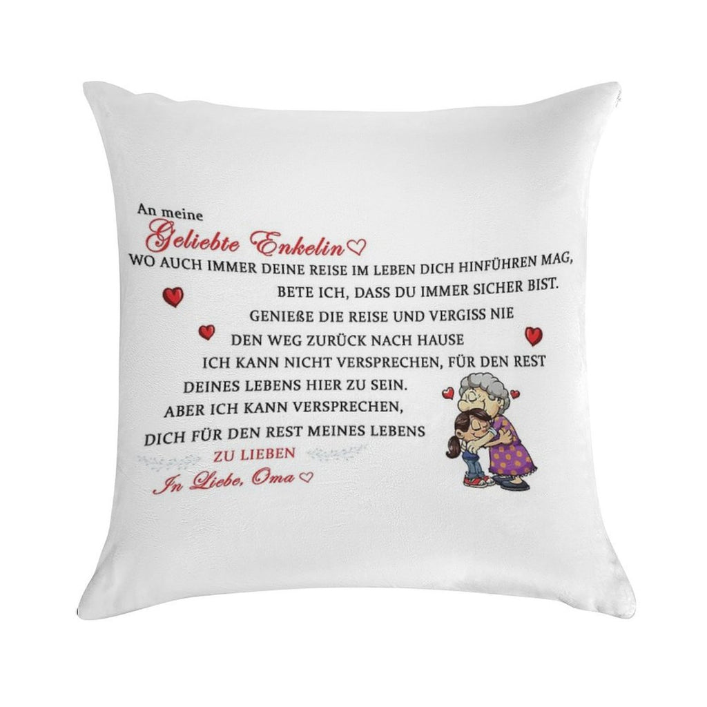 Gift for The Beloved Granddaughter Soft Easy Maintenance Throw Pillow
