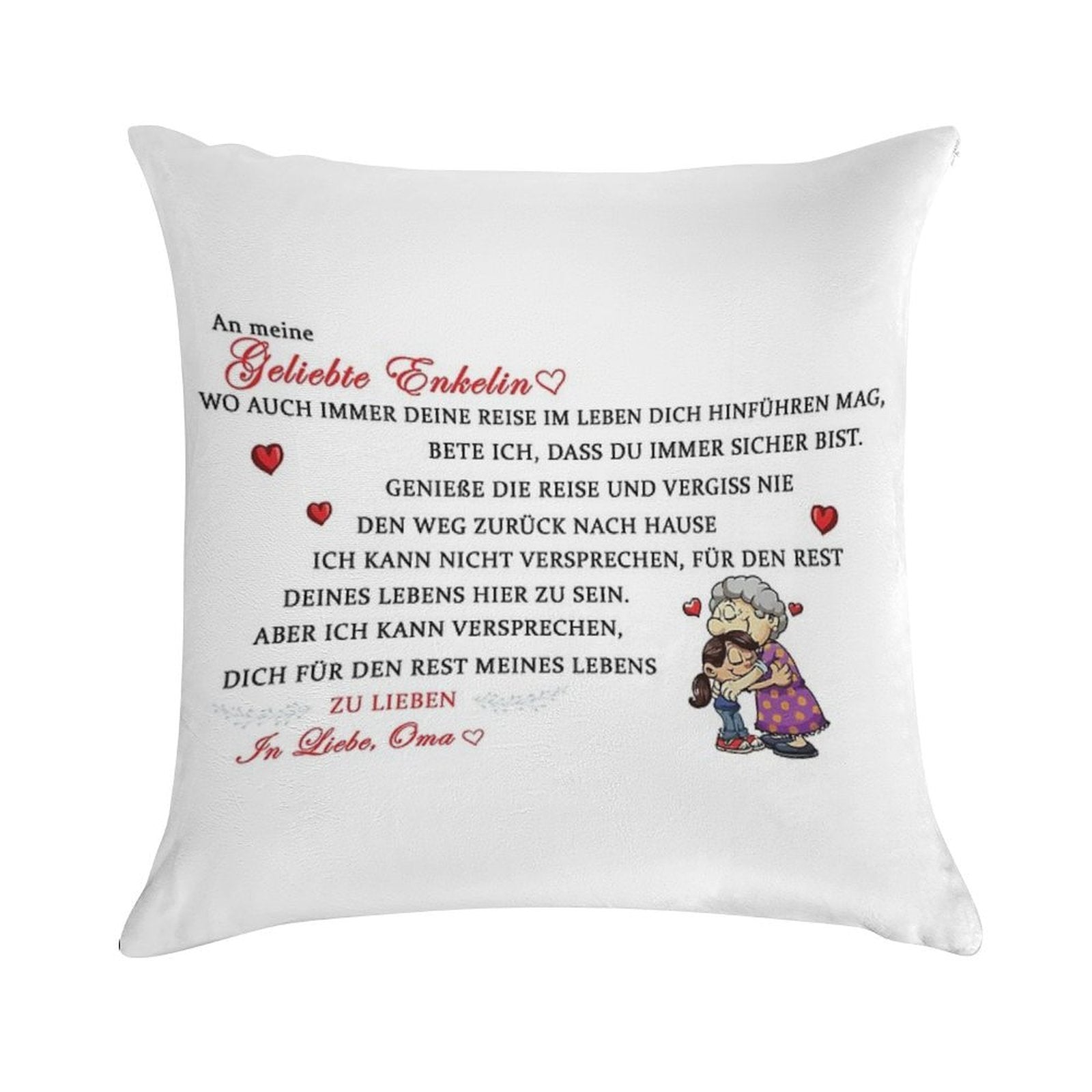 Gift for The Beloved Granddaughter Soft Easy Maintenance Throw Pillow