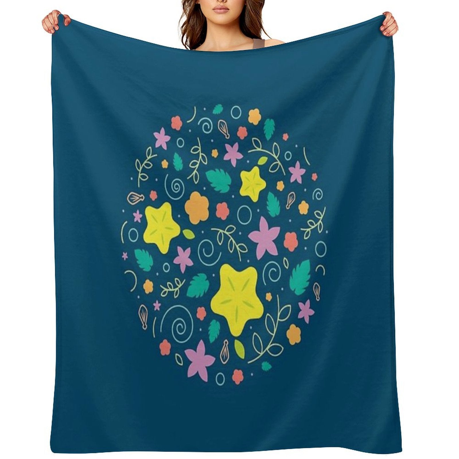 Destiny Pattern - Dark Multi-functional Throw Blanket