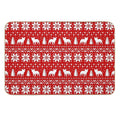 French Bulldog Silhouettes Christmas Holiday Pattern  Anti-Trip Bath Mat
