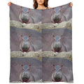 Baby Hippo Fritz at The Cincinnati Zoo Versatility Throw Blanket
