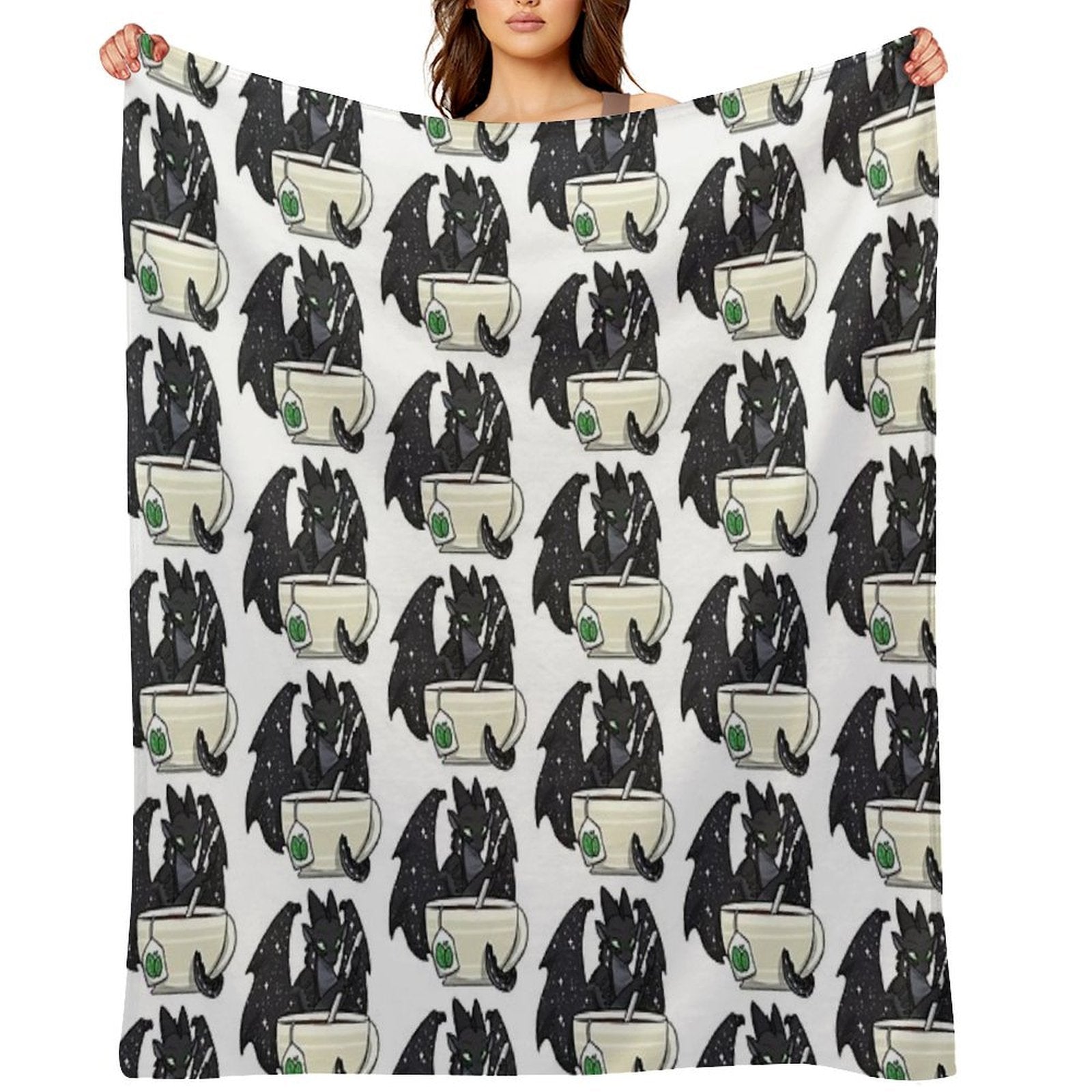 Starflight with Tea Easy Care Throw Blanket