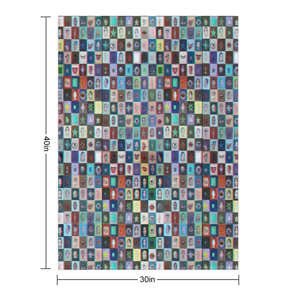Chessboard Tapiz 3d 1 Machine-washable Throw Blanket