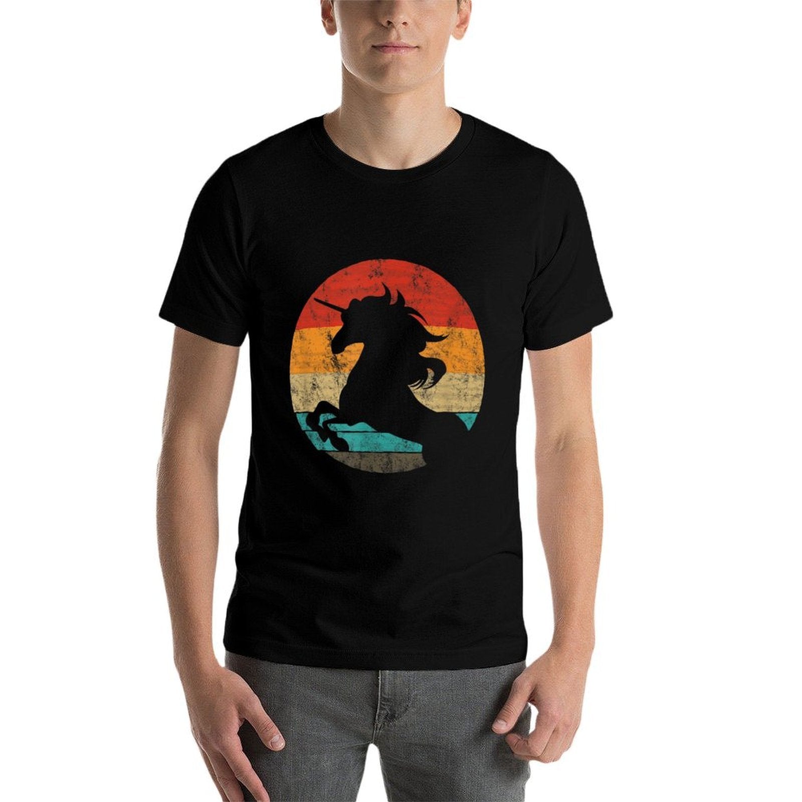Unicorn Retro Style Vintage  Tagless Design T-Shirt