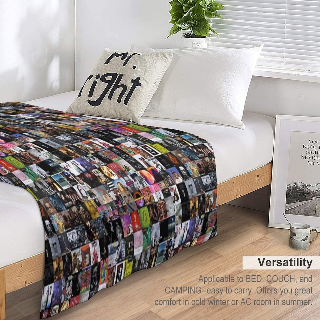 Rap Albums Sustainable Throw Blanket