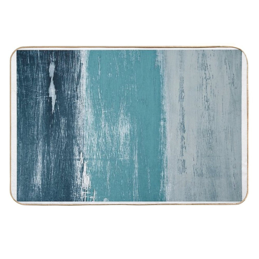 Reclaimed Wood (blue)  Stain-Proof Bath Mat