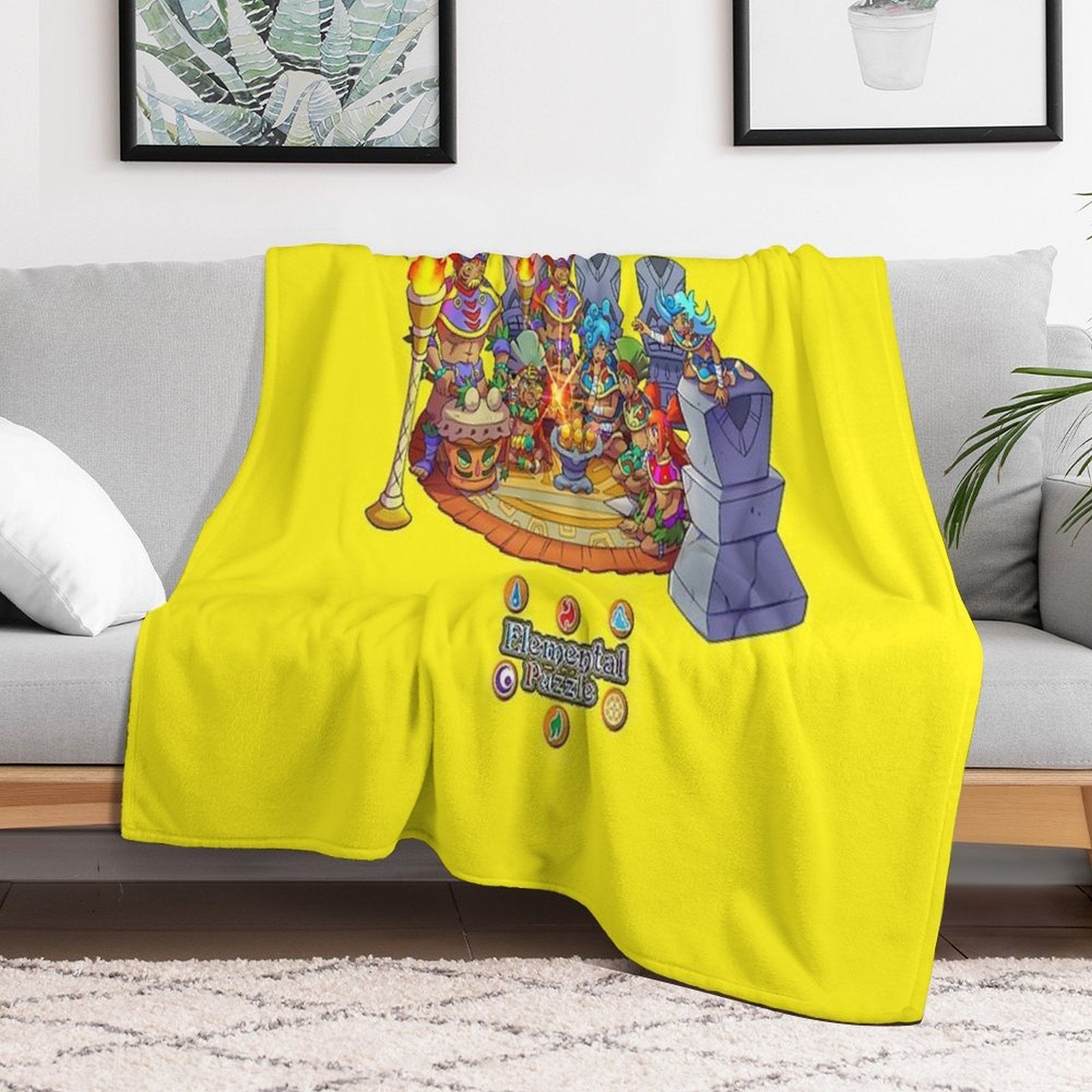 The Power of Shamanic Globes! Machine-washable Throw Blanket
