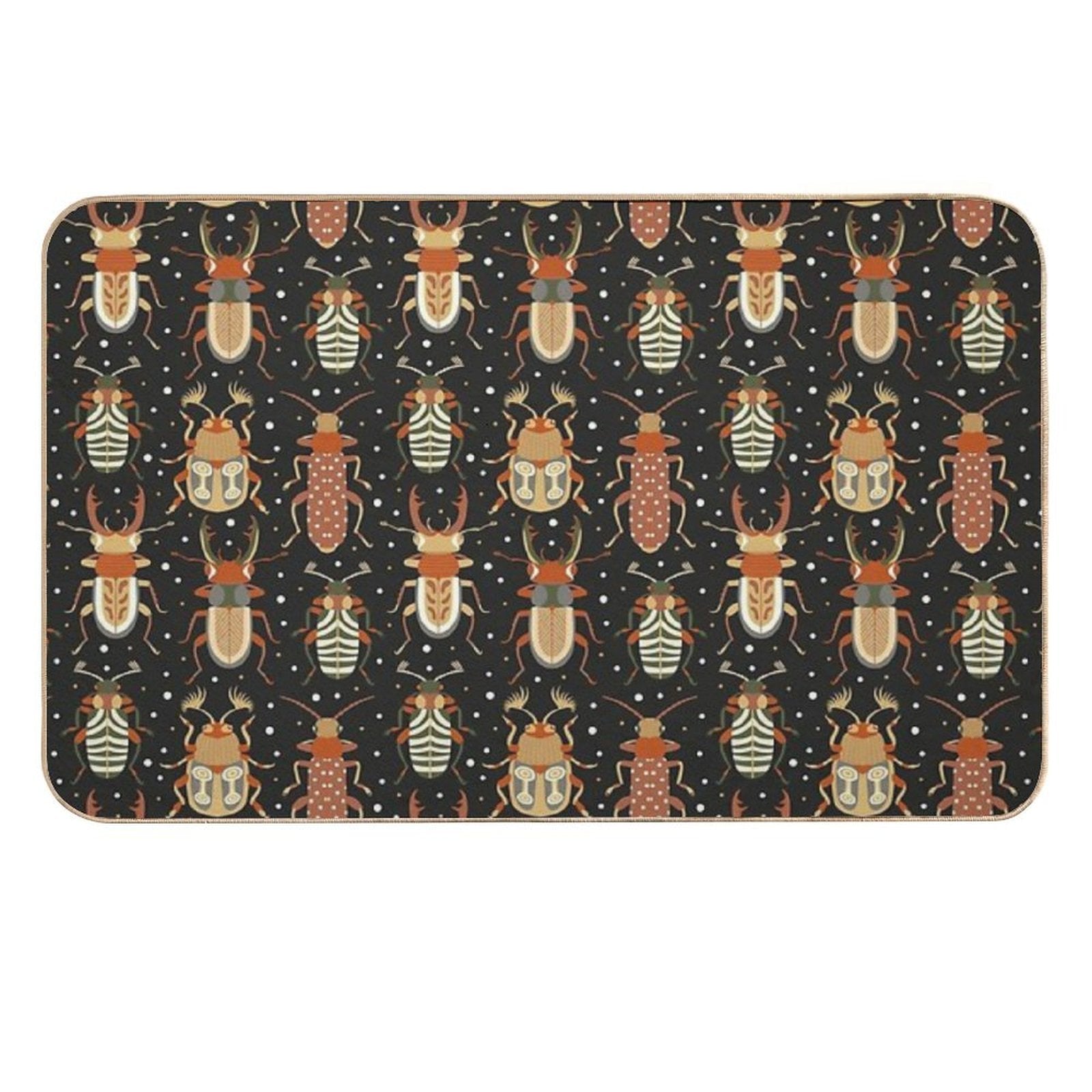 Retro Bugs Durable Bath Mat