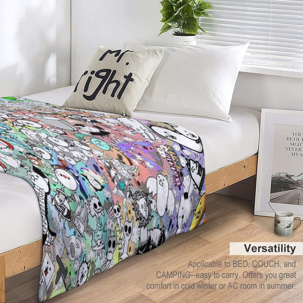 Battle Cats Machine-washable Throw Blanket