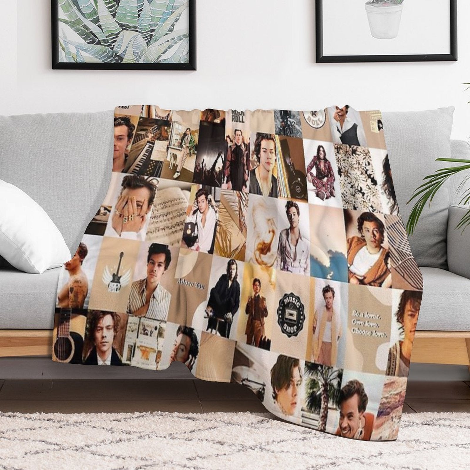 The Old Tour Collage Pict Lightweight Throw Blanket