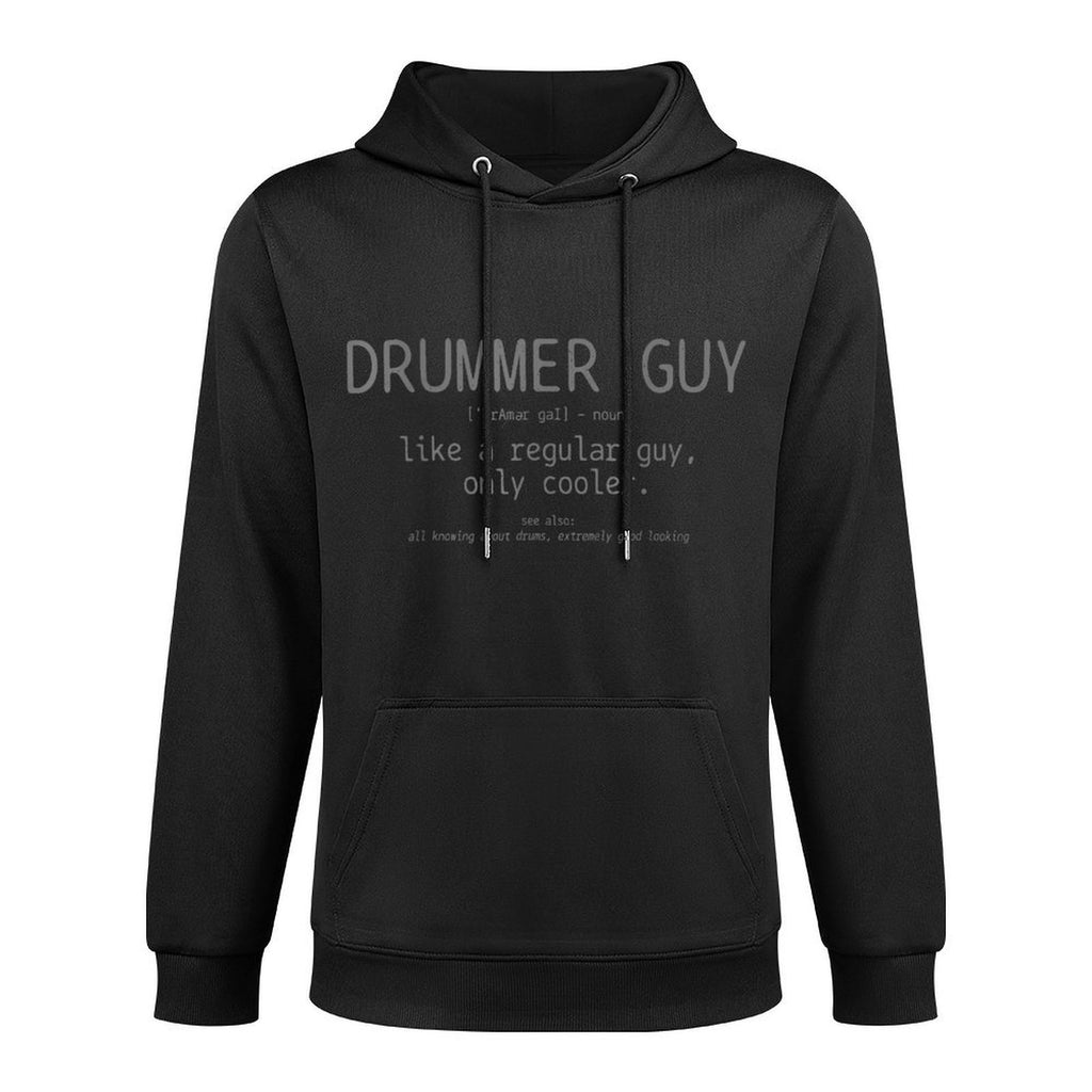 Drummer Guy Definition Funny Vintage Drums Drumming Versatile Streetwear Hoodie