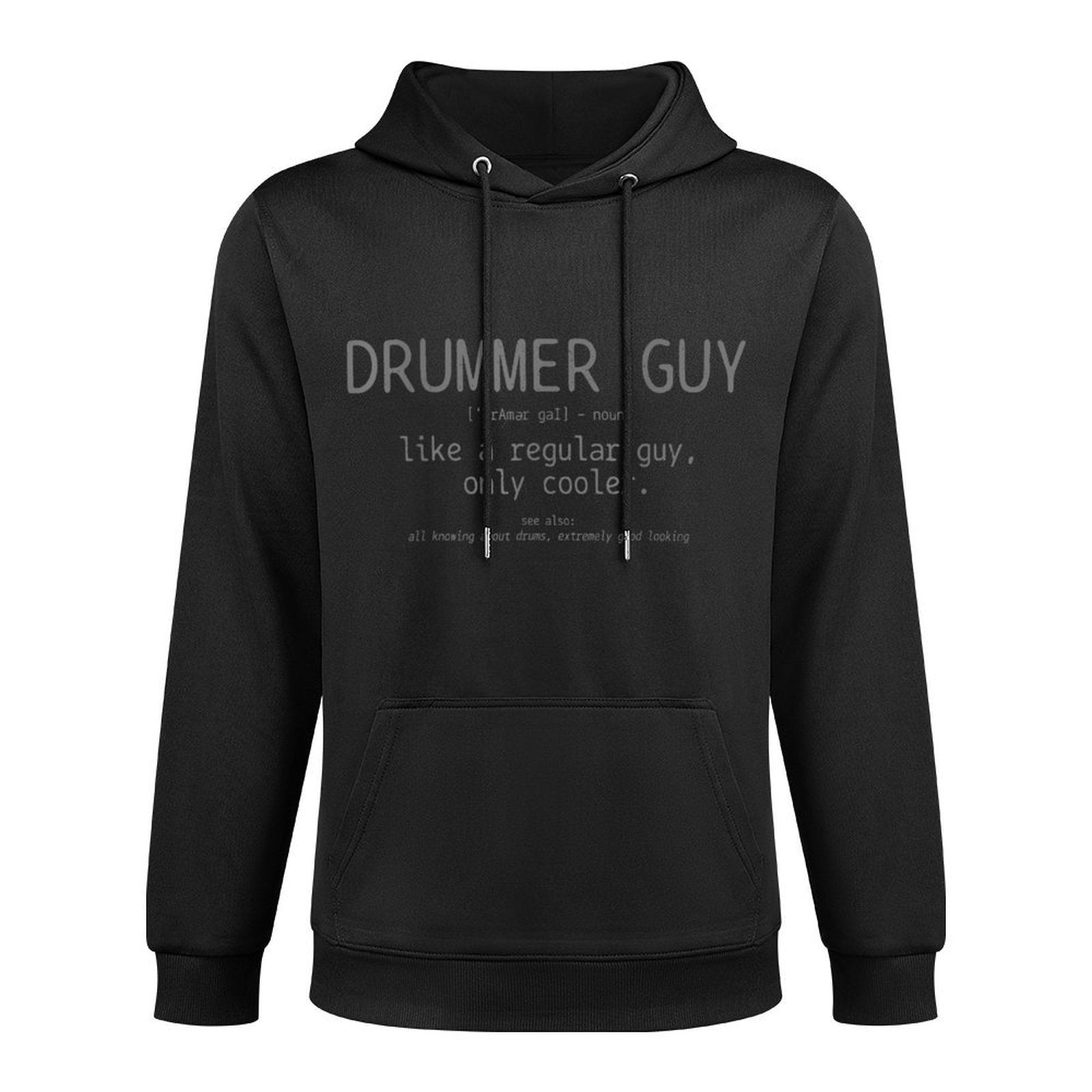 Drummer Guy Definition Funny Vintage Drums Drumming Versatile Streetwear Hoodie