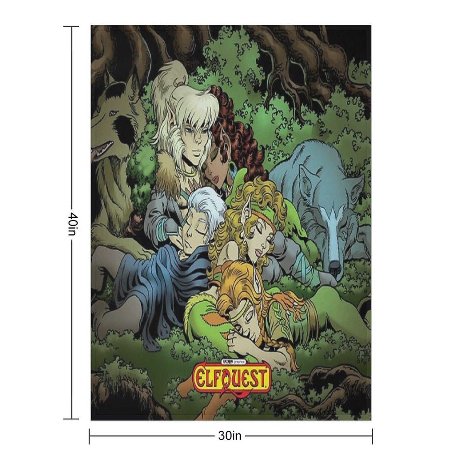 ElfQuest True Peace II Sustainable Throw Blanket