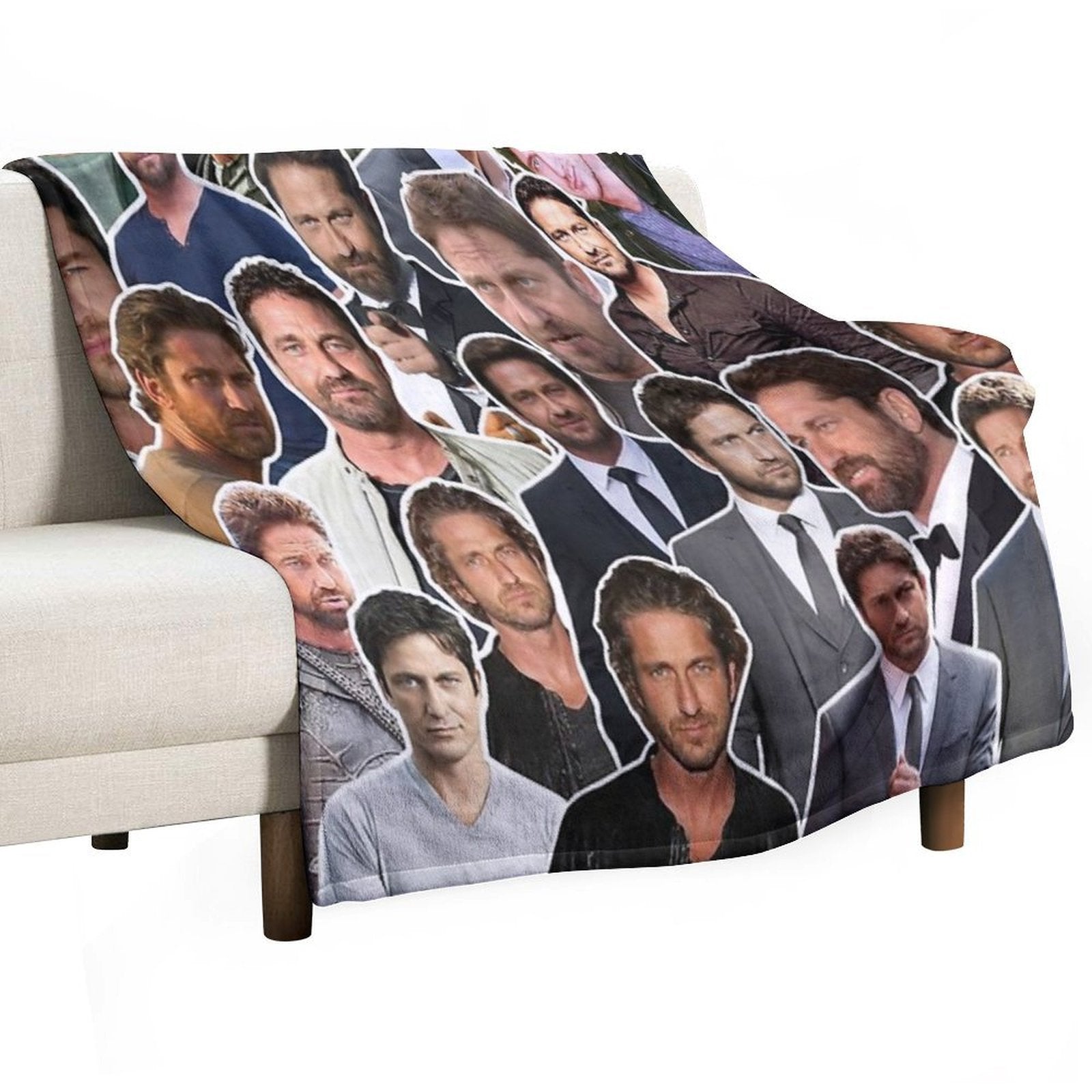 Gerard Butler Photo Collage Lightweight Throw Blanket
