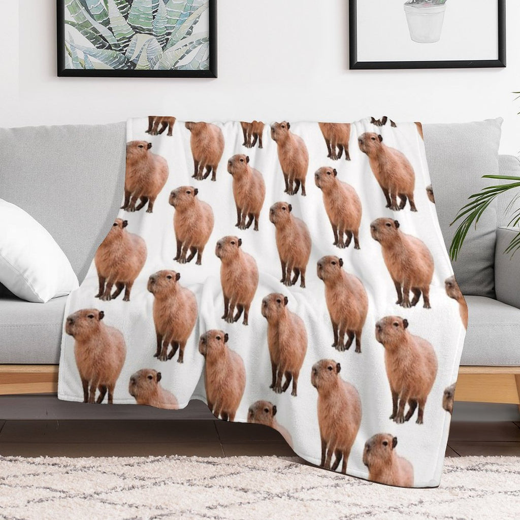 Cute Capybara Compact Throw Blanket