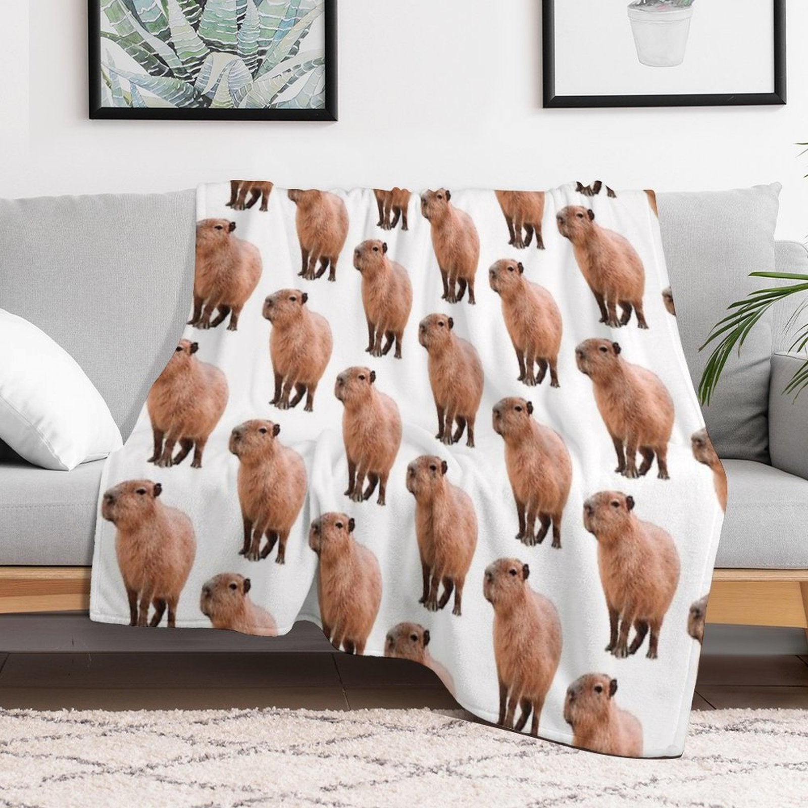 Cute Capybara Compact Throw Blanket