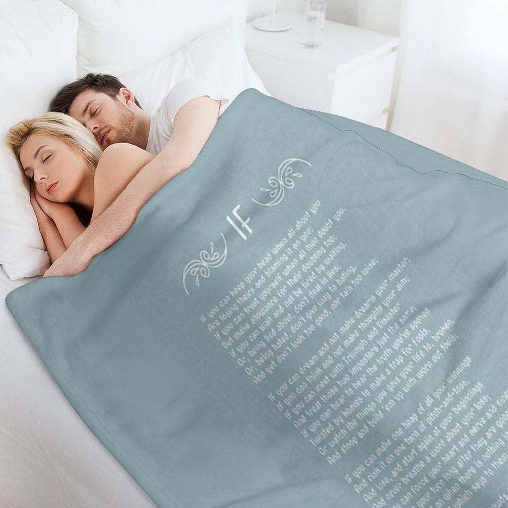 The Rudyard Kipling Poem IF Gift-ready Throw Blanket