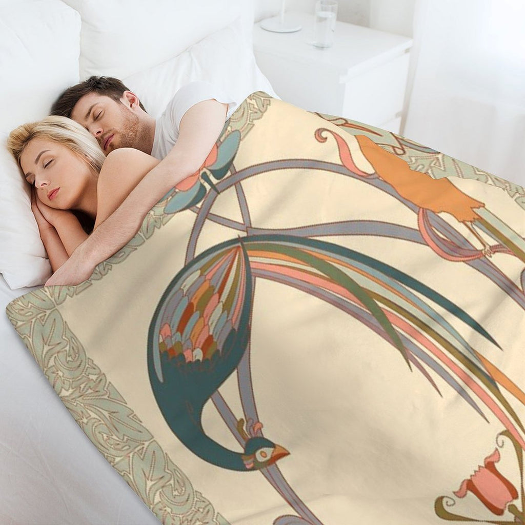 Art Nouveau Quick-dry Throw Blanket