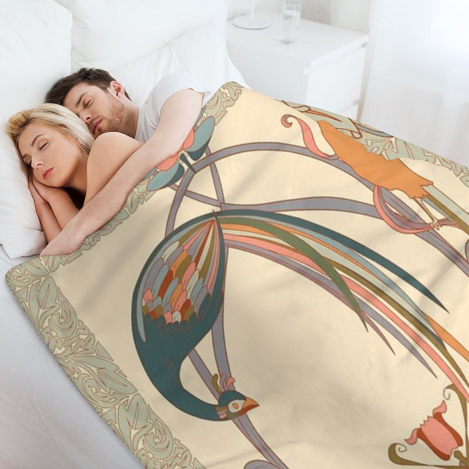 Art Nouveau Quick-dry Throw Blanket