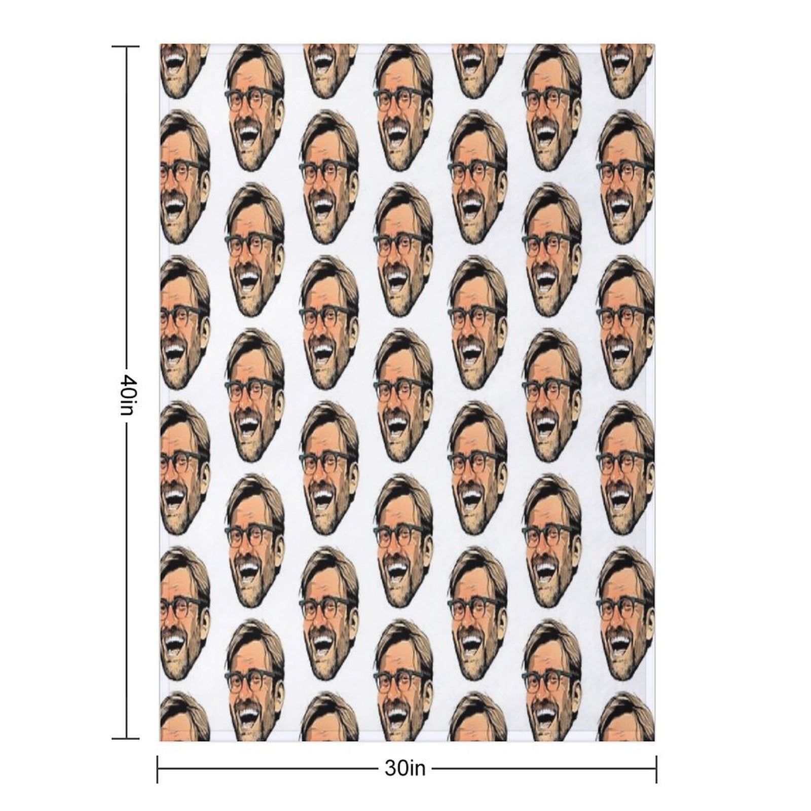 Delirious Klopp Machine-washable Throw Blanket