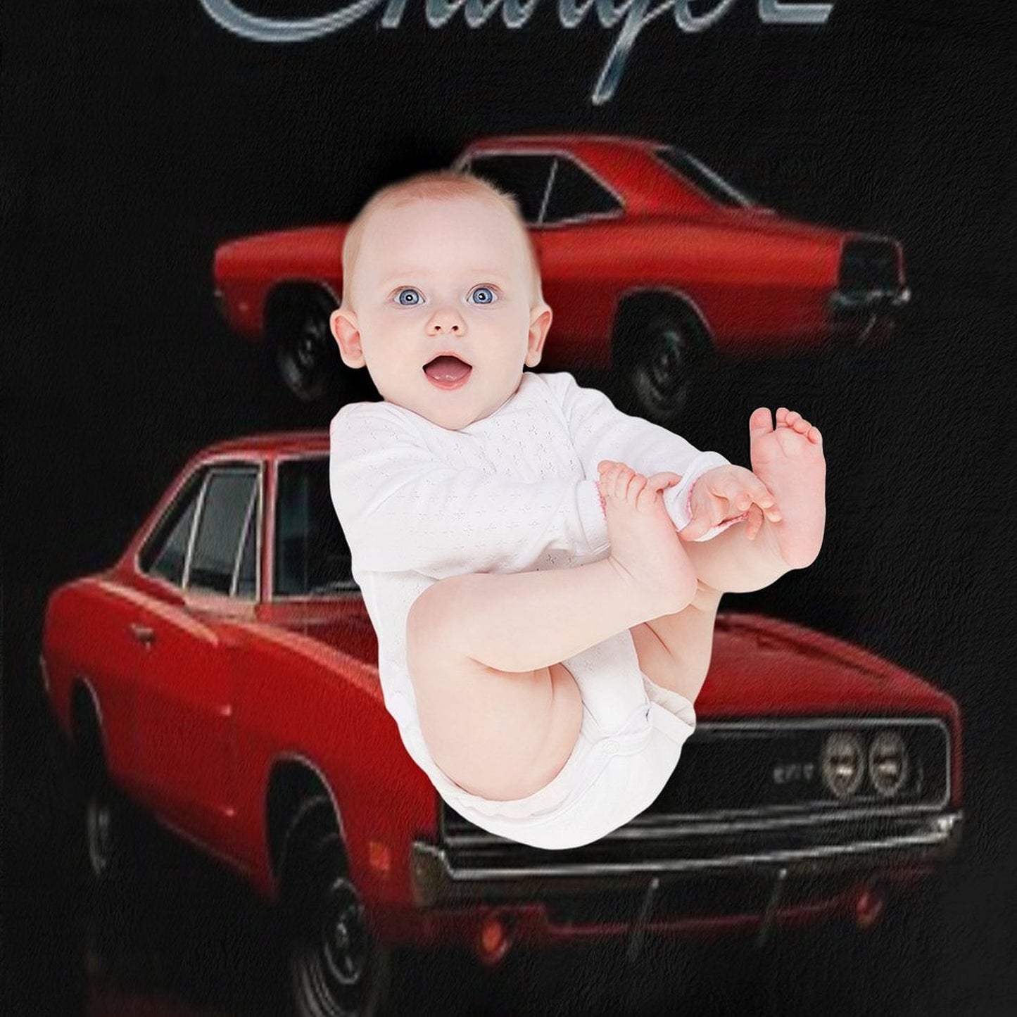 1970 Charger RT Red Classic Muscle Car Art Durable Throw Blanket