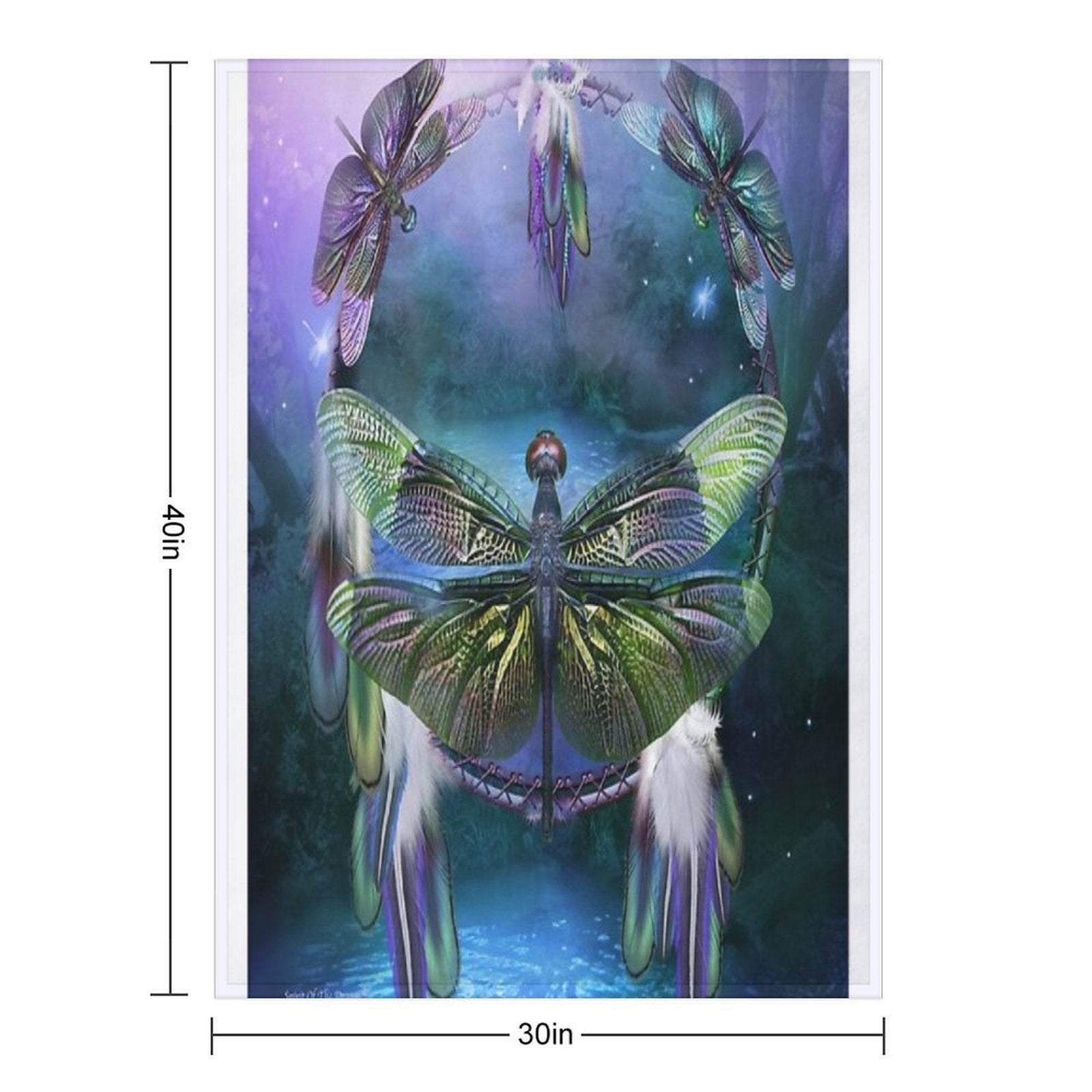 Dream Catcher - Spirit Of The Dragonfly Travel-friendly Throw Blanket