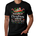 Family Christmas 2025 Cruise Matching Santa Xmas Pajamas Pjs  Rolled Sleeves T-Shirt