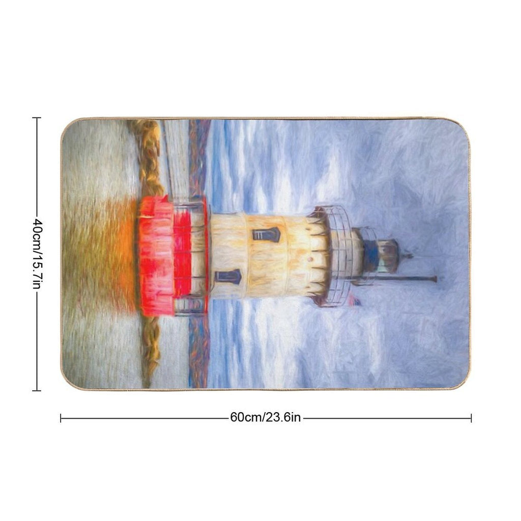 Sleepy Hollow Lighthouse Art  Pet-Safe Bath Mat