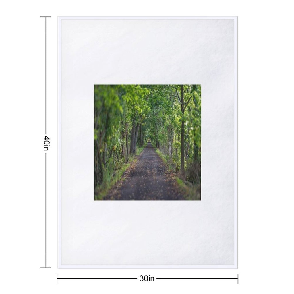 A Hiking Trail Leading Into The Green Woods Multi-functional Throw Blanket