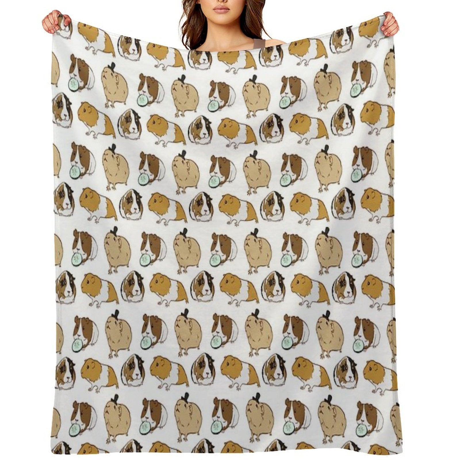 Guinea Pigs Pattern Gift-ready Throw Blanket
