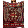Authentic Moroccan Carpet Machine-washable Throw Blanket