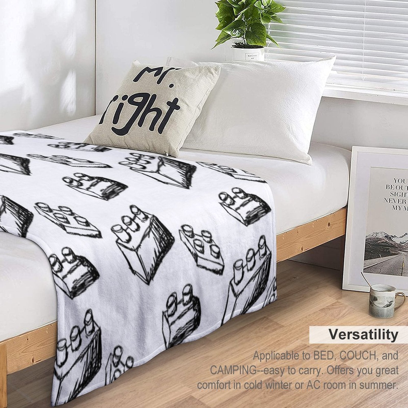Building Blocks Sustainable Throw Blanket