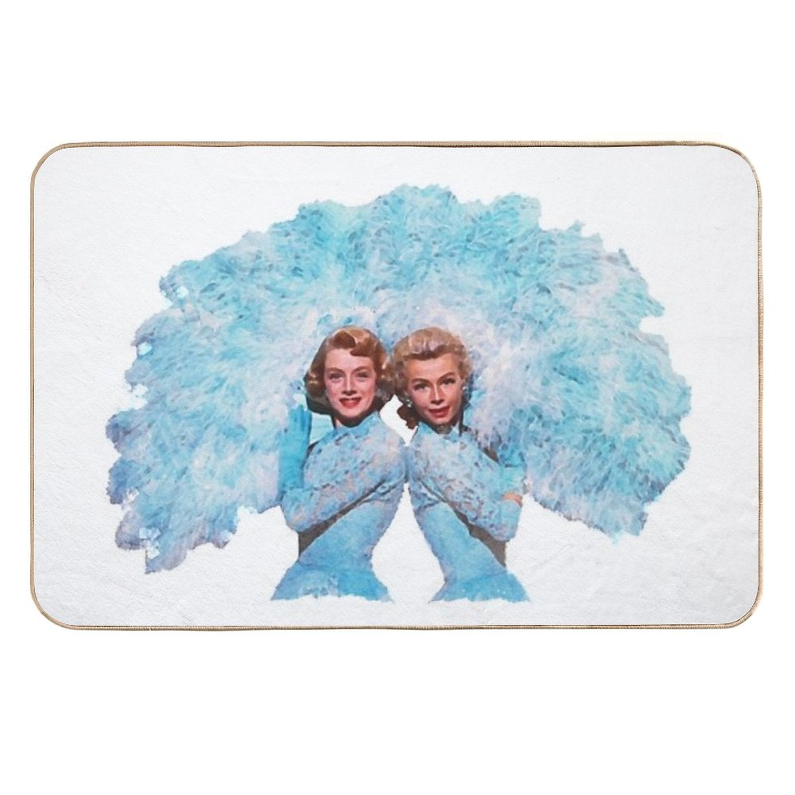 Sisters - Watercolor  Anti-Trip Bath Mat