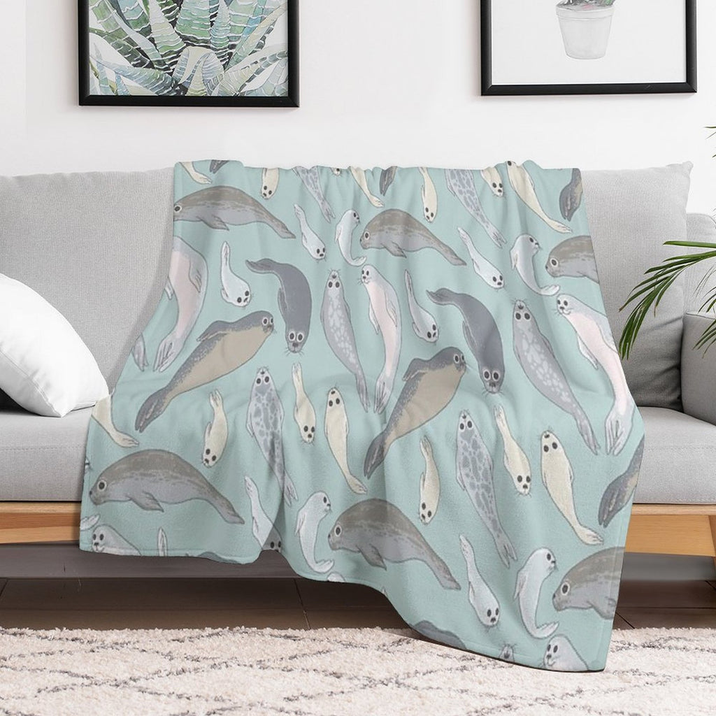 Seals Easy Care Throw Blanket