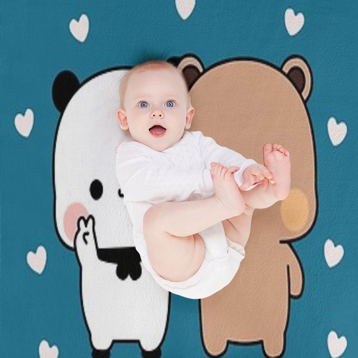 CUTE PANDA BEAR Premium Easy Care Throw Blanket