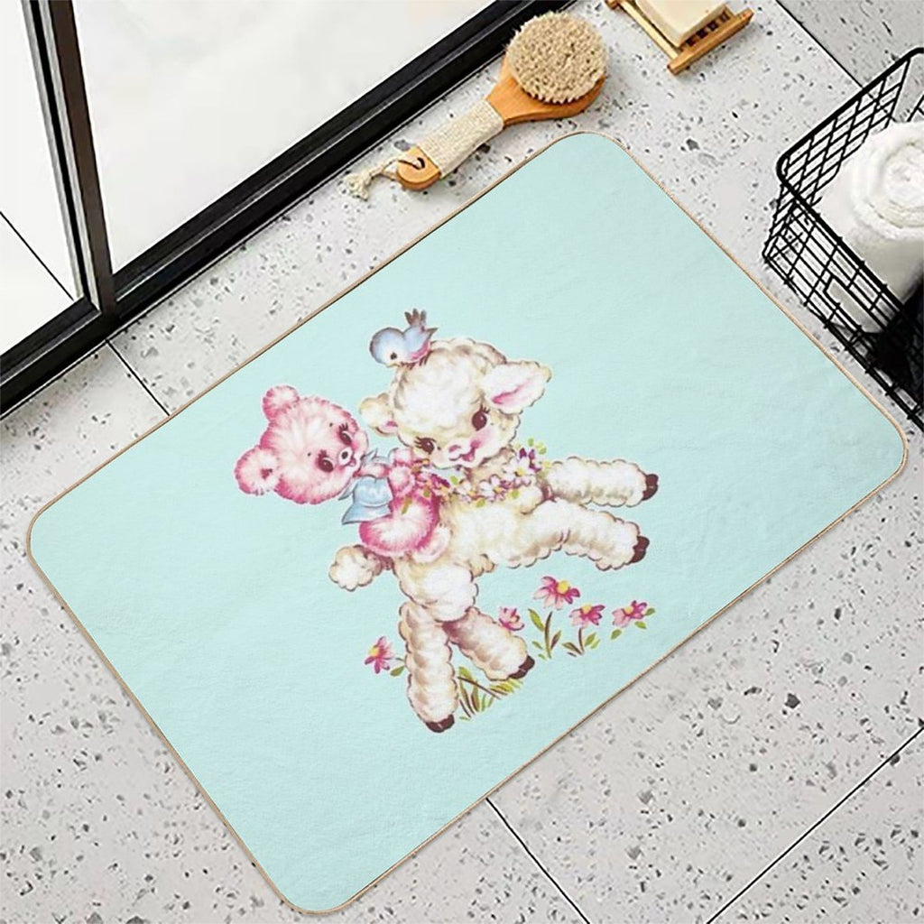 Lamb Lovely Bear  Odorless Bath Mat