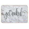 Get Naked Grey Marble Minimalist Design  Fade-Resistant Bath Mat